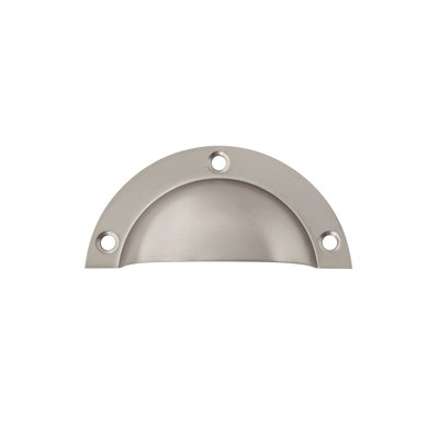 Brushed Nickel "Elodie" Cup Drawer Pull