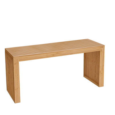 Seamas Bamboo Bench, Farmhouse Dining Bench Entryway Bench for Living Room, Hallway, Bedroom, Bathroom