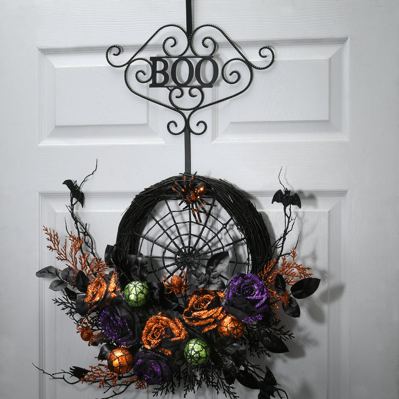 Boo 14" Metal Wreath Hanger