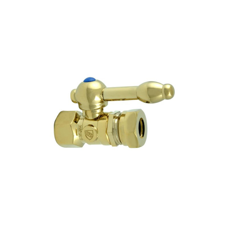Quarter Decorative Turn Valves, Polished Brass
