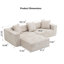 Canapé modulaire Cloud - Canapé modulaire en L avec méridienne (sans assemblage!)-1393673329