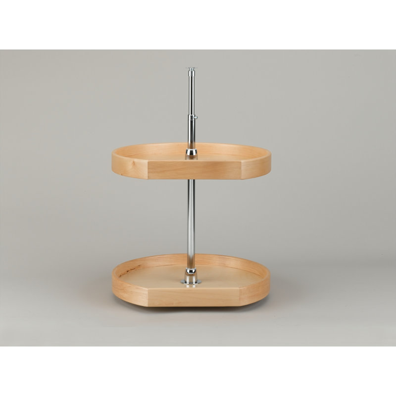Plateau tournant à 2 tablettes en bois naturel Rev-A-Shelf, L 20 po