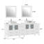  Ensemble de meuble-lavabo double 84 "avec miroir Modern-27042767