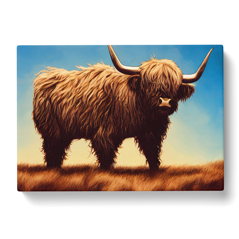 An Iconic Highland Cow - Wrapped Canvas, 50cm H x 76cm W x 3cm D