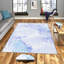 Tapis bleu en polyester Watervliet-779156912