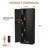 72-Inch Heavy-Duty Freestanding Metal Kitchen Pantry Bathroom Cabinet With Doors & 5 Adjustable Shelves For Pantry, Kitchen, Bathroom