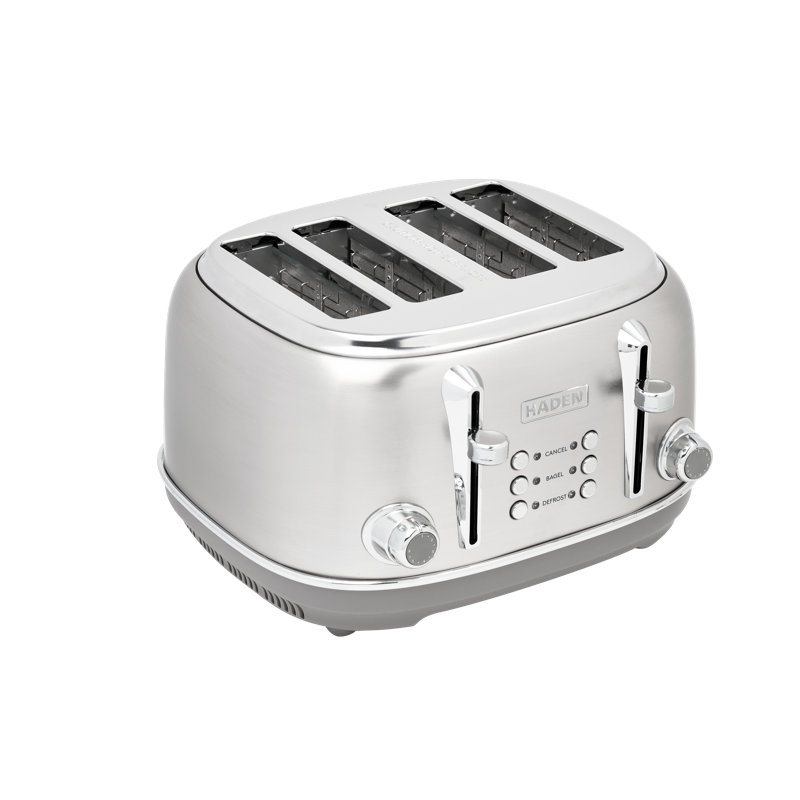 HADEN Heritage 4-Slice Wide Slot Toaster, Stainless Steel/Chrome