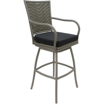 Gris anthracite - tabouret de bar beige