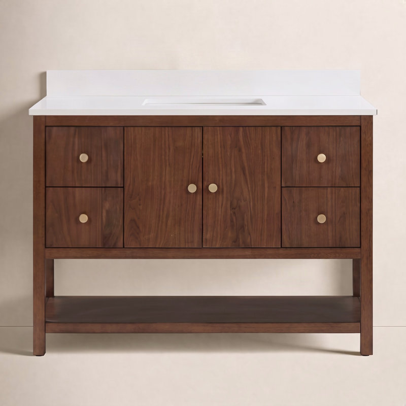 Zoe 48 in. Single Bathroom Vanity with Quartz Top