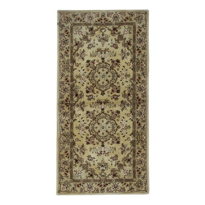 Tapis ivoire noué à la main de haute qualité