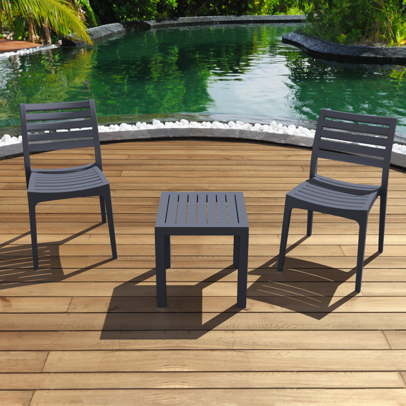 2 - Person Patio Conversation Set, Dark Gray