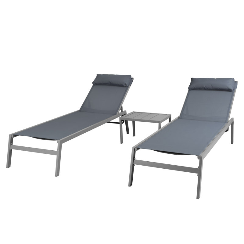  Méridienne ajustable, Gris