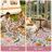 Washable American Countryside Floral  5X8 Green Outdoor Rug, Non Slip Quick-Dry Mesh Rug for Deck Backyard-501633765-501256124