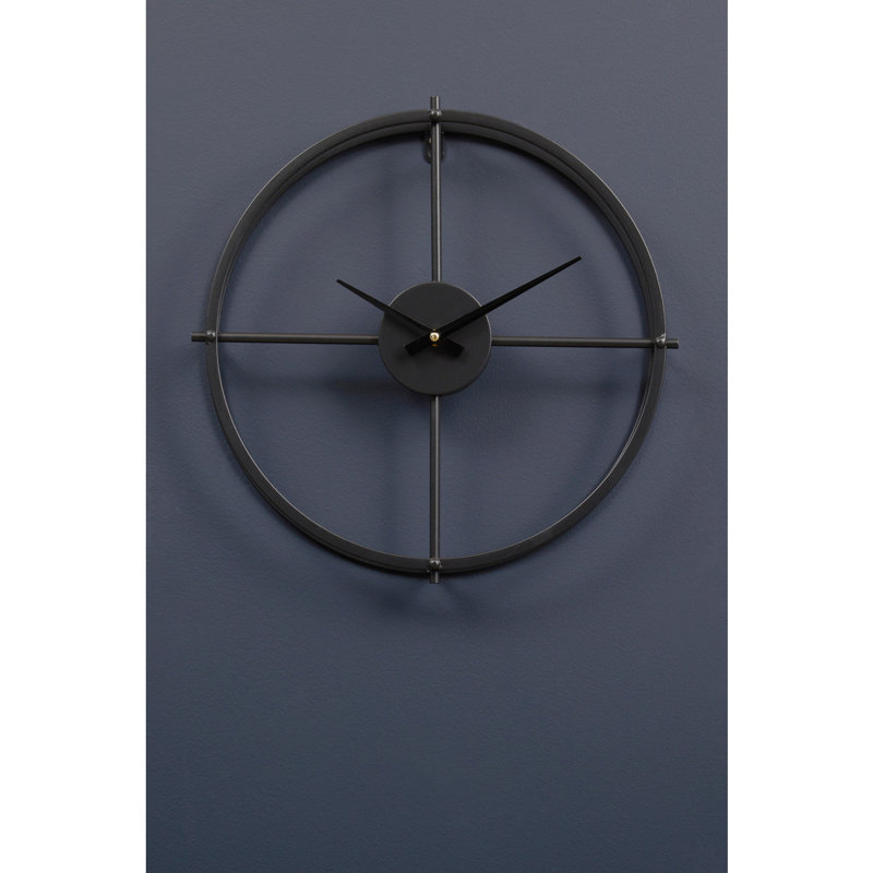Kilyan Metal Wall Clock, Black