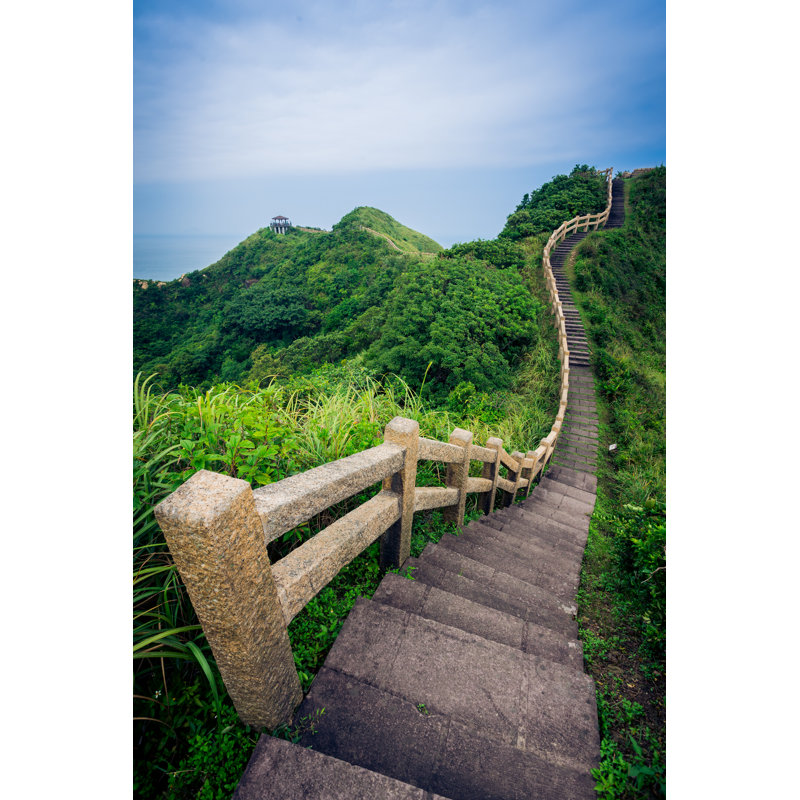 Single Road Over Mountain by ASMR - Wrapped Canvas Print, 46cm H x 30cm W x 3.8cm D