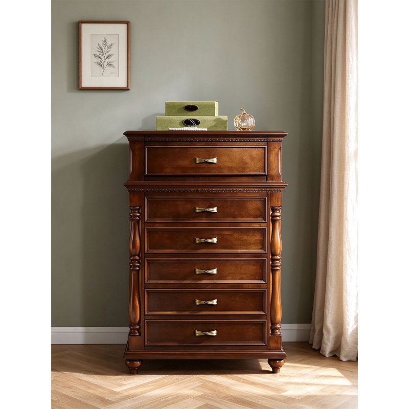 31.1 " W Solid Wood and Glass Jewelry Armoire