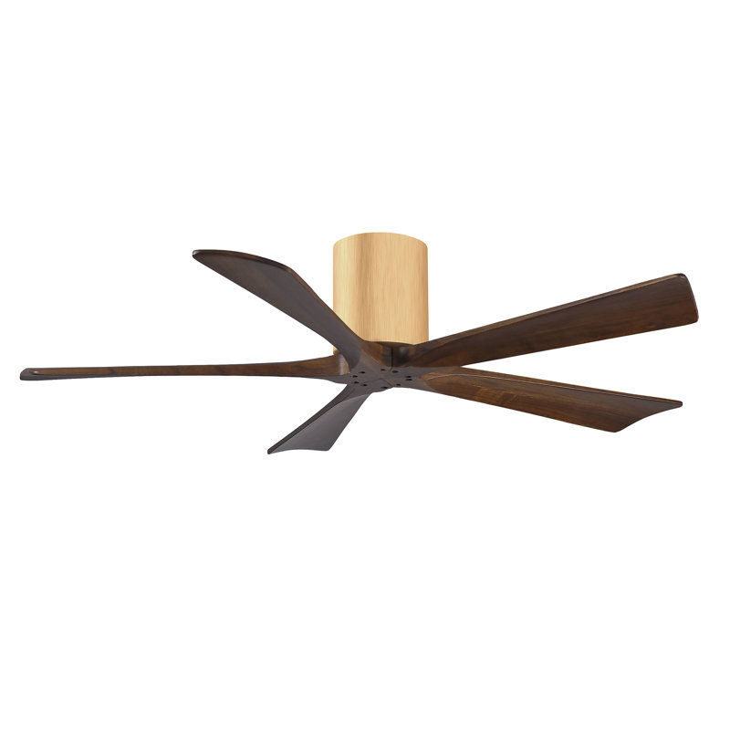 Ventilateur à pales encastré 5 pales Irene, 52", Naturel, Ton noyer