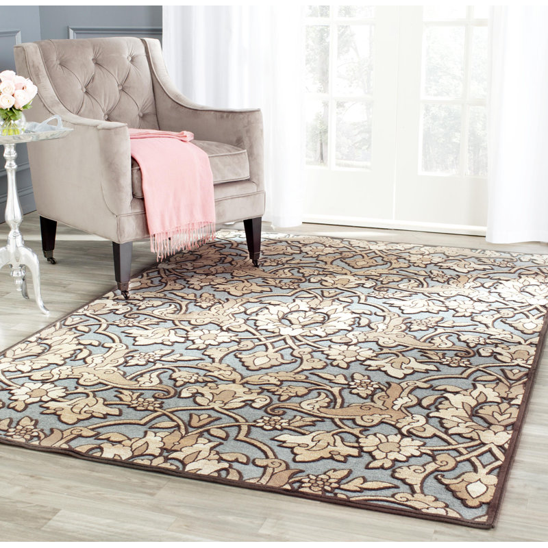 Saint-Michel Performance Floral Rug, Rectangle 5'3" x 7'6"