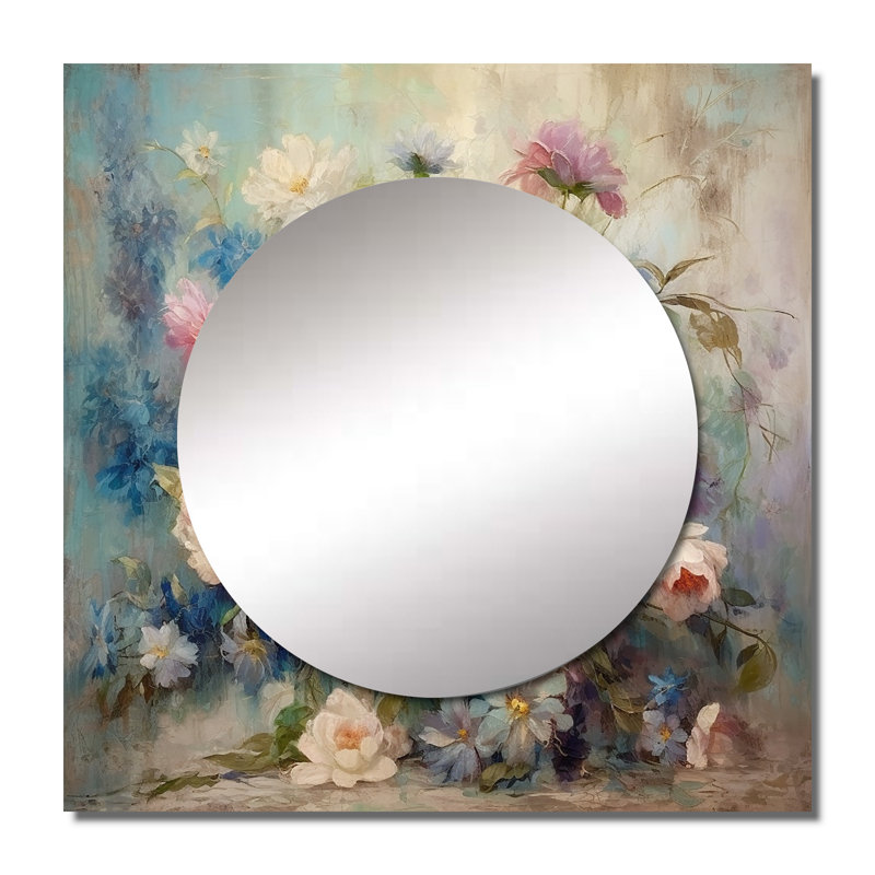 Morenike - Miroir carré Wildflowers, 36 po x 36 po