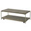 3 tables de salon, graphite vieilli, bois franc, métal, tables basses avec et tables de bout, pièce décorative élégante en bois et métal, 2 rectangulaires, décoratives