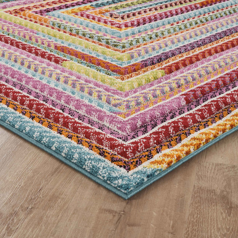 Cayne Geometric Shapes Area Rug, 120 x 170 cm (Rectangular)