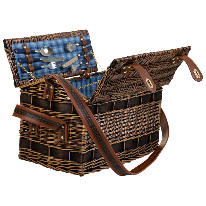 BROWN PICNIC BASKET 4 SERVES