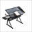 Drafting Table, 0-75° Adjustable Glass Top Artist Table - Height Adjustable Drafting Desk with Large Storage for Painting & Crafting - Ideal for Designers and Art Students