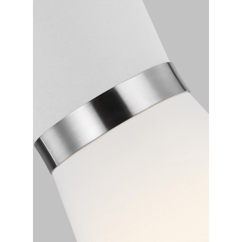 Ayyaan 1 - Light Single Pendant, Brushed Nickel, Brushed Nickel/White