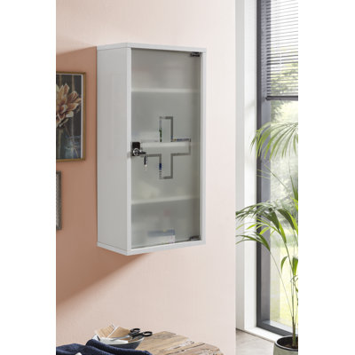 Kincheloe 343mm W 714mm H Surface Frameless Medicine Cabinet Mirror 3 Adjustable