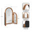 Miroir triptyque arqué moderne Amoli en bois de manguier
