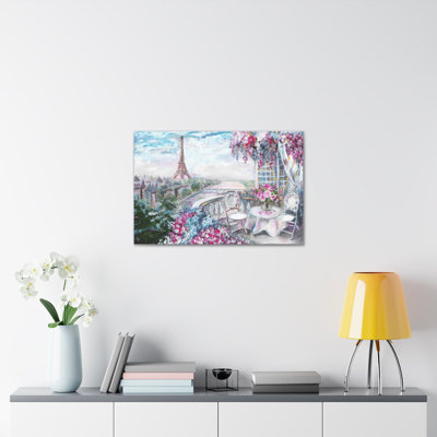Paris, Tour Eiffel rose, art sur toile à couper le souffle, ville française