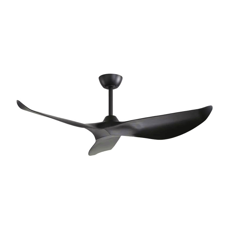 Ventilateur de plafond de 52 pouces pour l'intérieur avec moteur à courant continu réversible à télécommande à 6 vitesses pour la maison