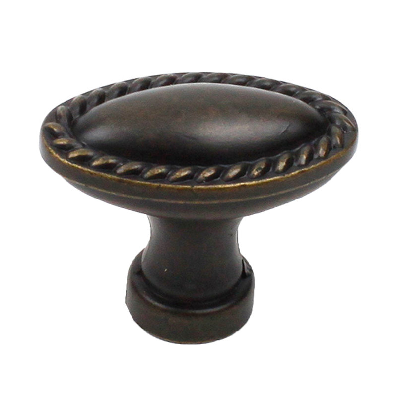 Hawthorne Oval German Bronze Mushroom Cabinet Knob