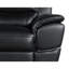 Cuir véritable noir, cadre en bois franc séché au four pour une structure robuste, coussin en mousse à 3 couches, pieds en acier inoxydable, bois brésilien massif, fiabilité, structure