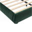Lit moelleux en velours vert foncé: texture luxueuse légère, ajoutant une atmosphère haut de gamme à la chambre à coucher, très grand lit-419349054-419349055