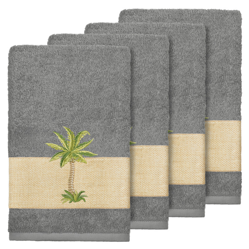 Colton Turkish Cotton Hand Towel, Dark Gray