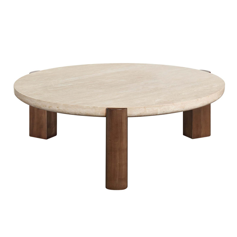 Leonardo Travertine Top Coffee Table