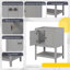 Base de meuble-lavabo 24 po seulement, structure en bois massif, armoire de rangement avec portes et tablette ouverte