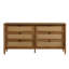 Commode 6 tiroirs en bois et rotin