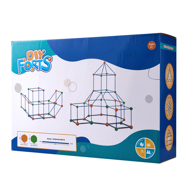 Ensemble de construction de 180 pièces pour enfants - ensemble de jouets de construction pour l'intérieur et l'extérieur