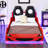 Wood Twin Size Race Car-Shaped Platform Bed With LED And Upholstered Backrest, Red-1631568762