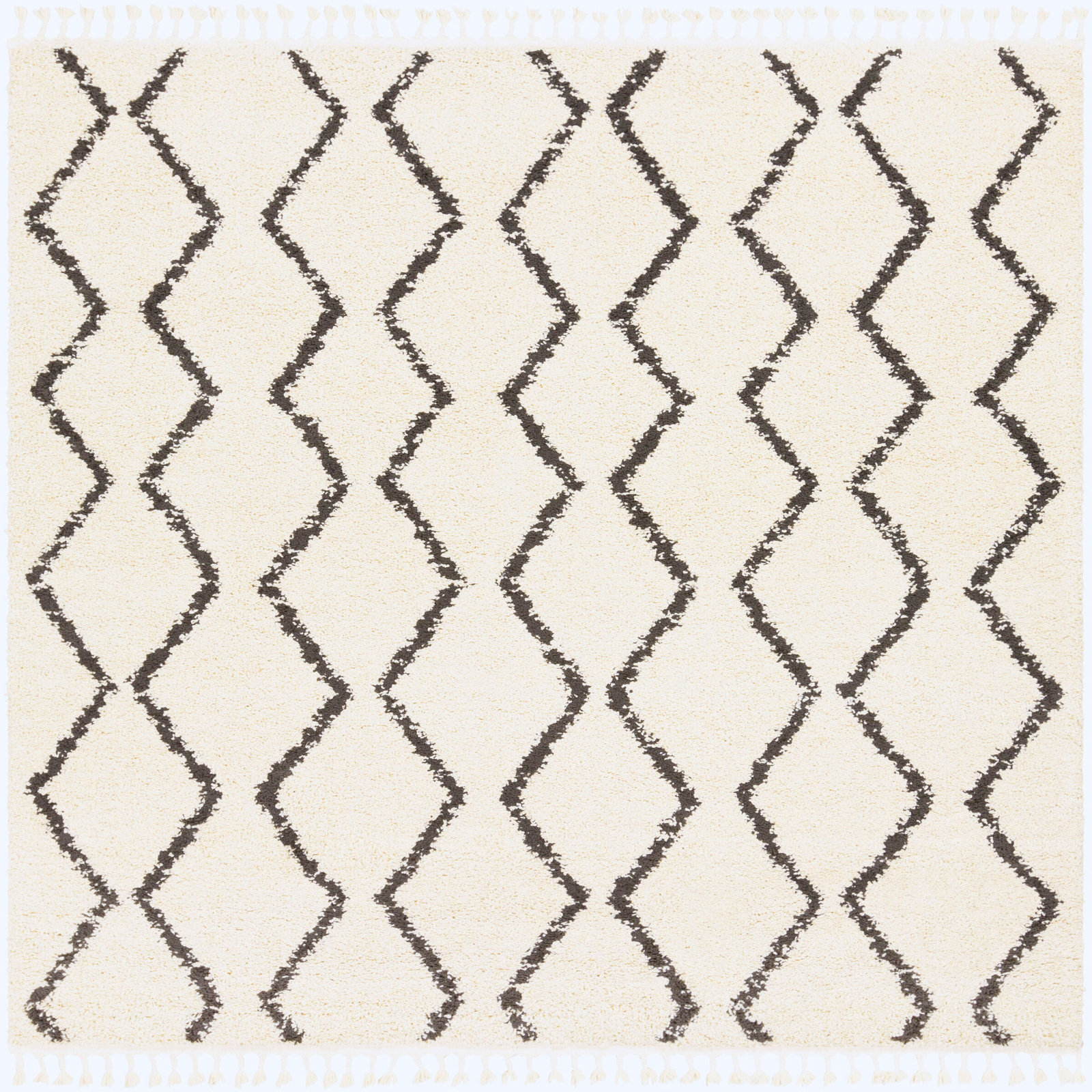 Mossy Charcoal/Light Beige Rug, Square 7'10"