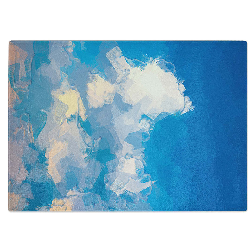 Tempered Glass Cloudy View Chopping Board, 28.5 cm W x 20 cm L