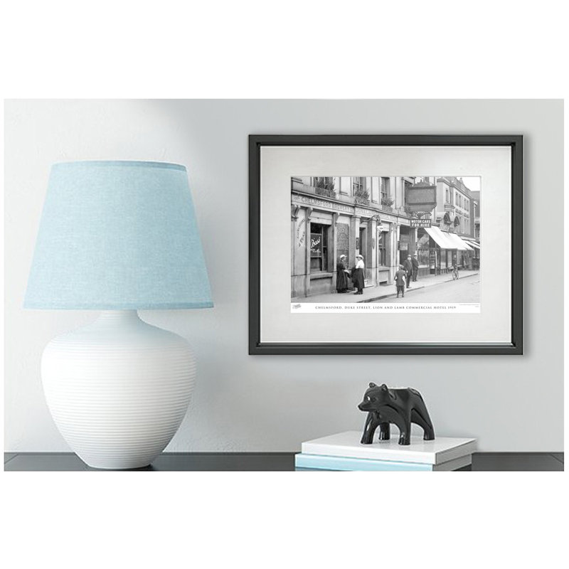 Chelmsford, Duke Street, Lion and Lamb Commercial Hotel 1919 1 Piece Single Picture Frame Wall Art, 45cm H x 60cm W x 2.3cm D