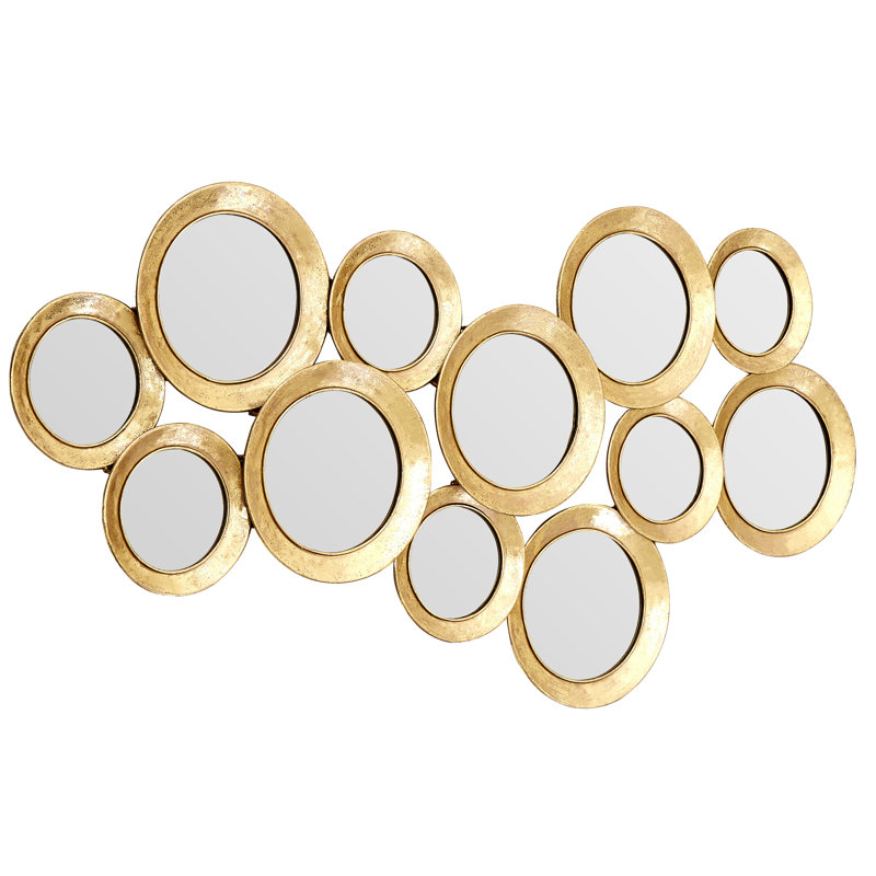 Busireddy Metal Flat Wall Mirror, Gold