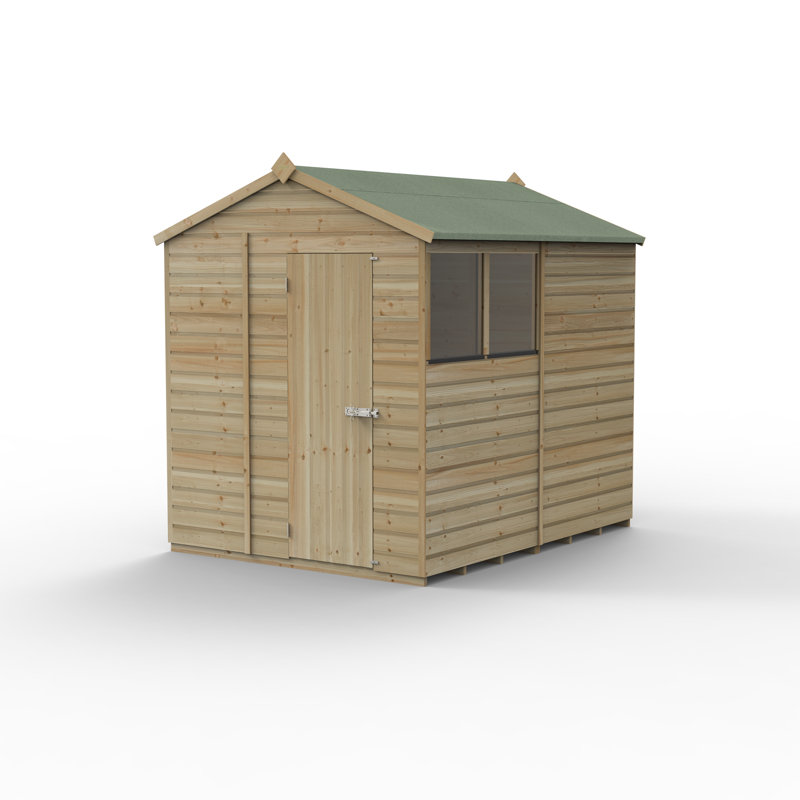 Beckwood 7 ft. 12 in. W x 6 ft. 6 in. D Solid Wood Garden Shed