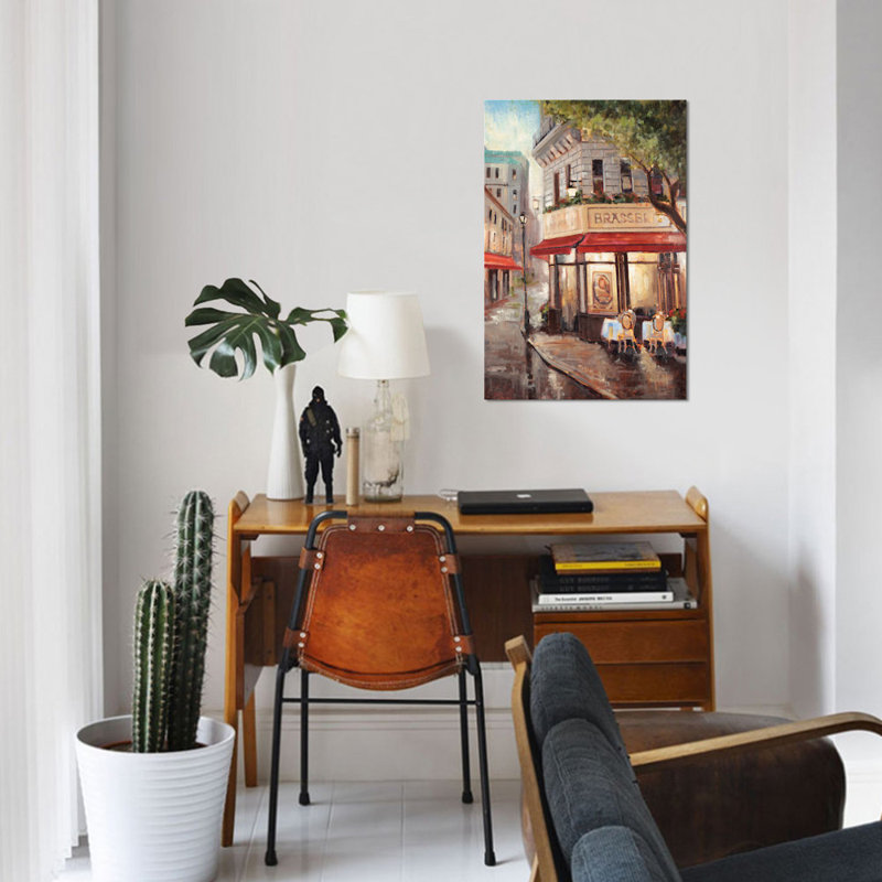 « parisian à la toile », impression sur toile, H 18 po x l 12 po x P 1,5 po, Toile tendue