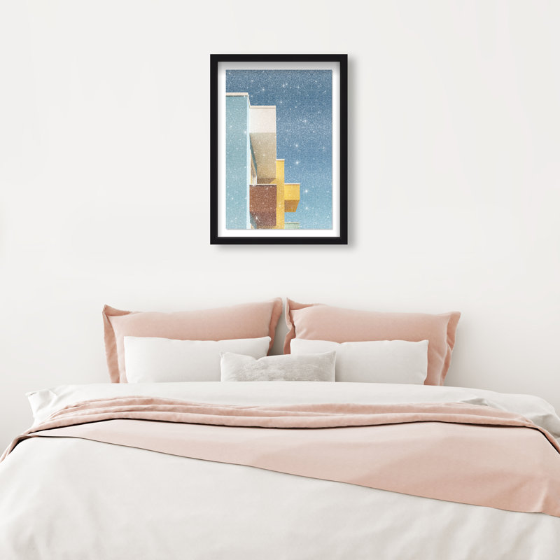 Orthogonal Sky View Framed Graphic Art, 16.5"H x 11.5"W, Black Shadowbox