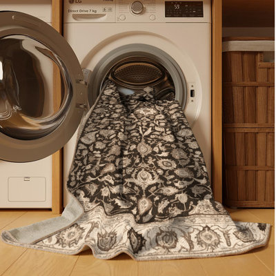 Tapis brun lavable à la machine