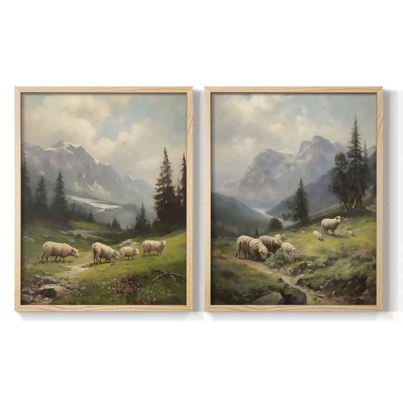 ANIMALS Series CECV - reproduction encadrée de qualité supérieure - prête à être accrochée - aucun clou requis - aucun clou requis